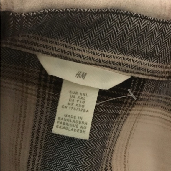 NWOT H&M Long Plaid shacket - Picture 3 of 3